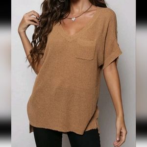 Tan knit top